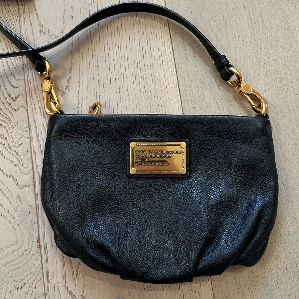 Authentic Marc by Marc Jacobs Black Leather Crossbody Bag